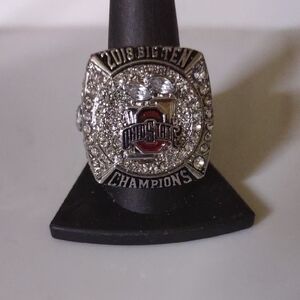2018 Ohio State University Elliot Big Ten Champions Replica Ring with Red Logo
